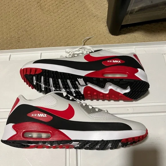 Nike Air Max 90 G TB University Red/White/Blk Golf Shoes DX5999-162 Mens Size 14